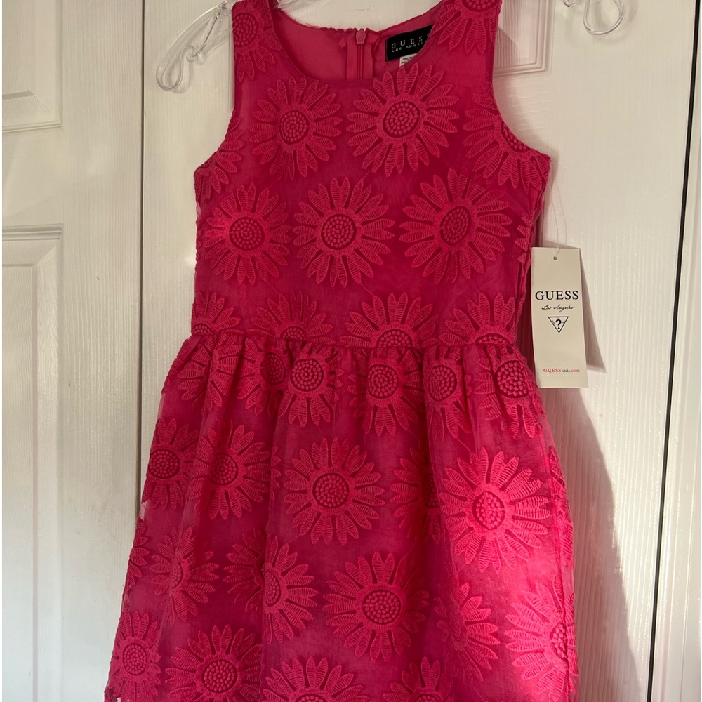 Beautiful Hot Pink Guess dress Girls size Medium 10-12